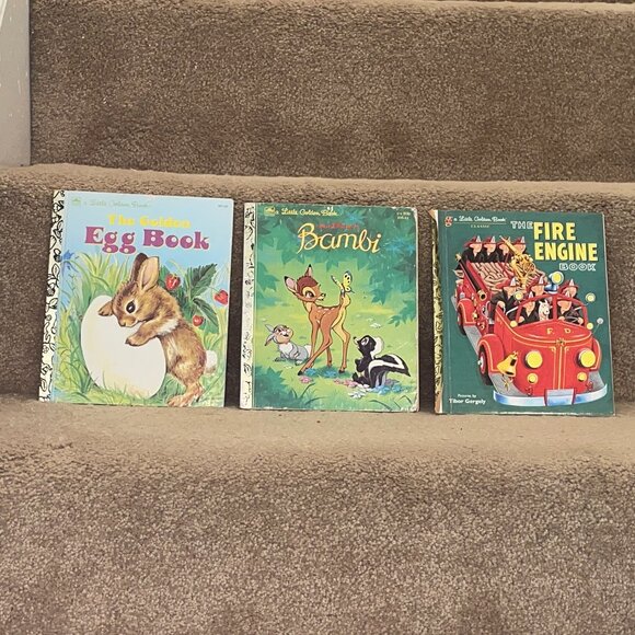 Little Golden Book Other - THE GOLDEN EGG BOOK Bambi THE FIRE ENGINE BOOK Little Golden MARGARET W. BROWN